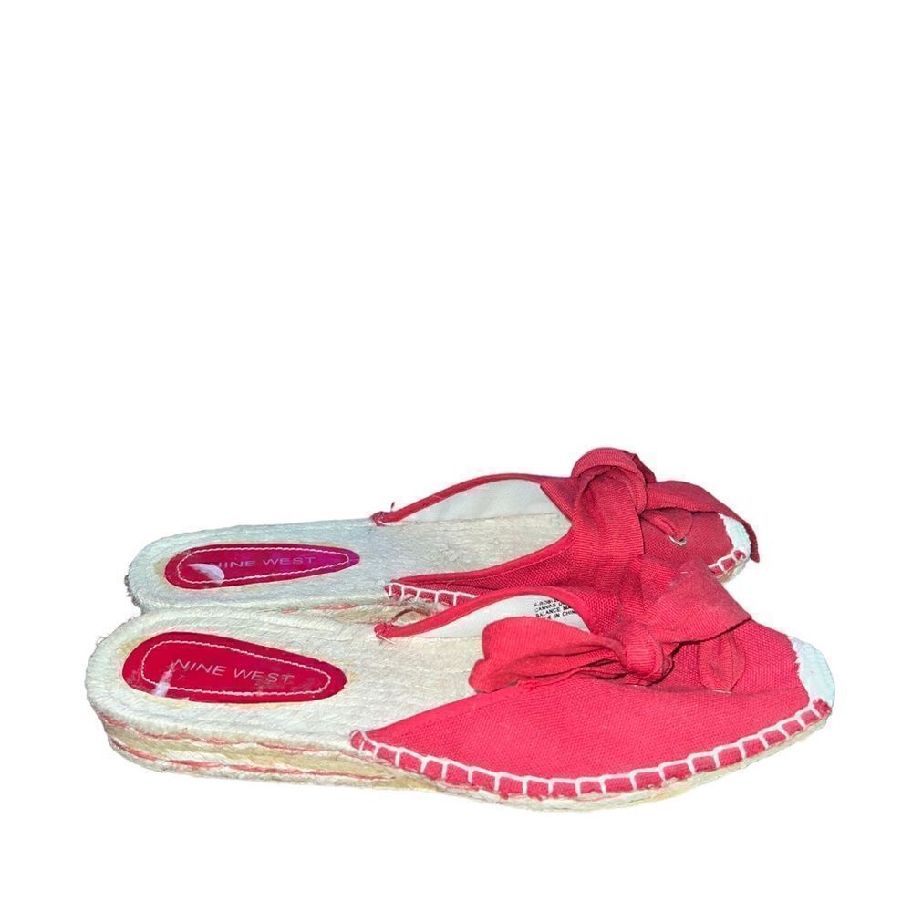 Nine West canvas and jute flat espadrilles women’s size 8M